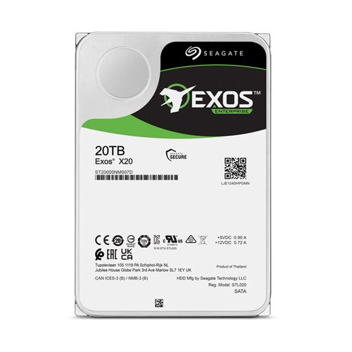 20TB大容量HDD Seagate ST20000DM001　3.5インチ Seagate 20TB Exos X20 7200 rpm SATA III 6 Gb/s 3.5