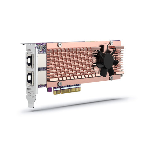 QNAP QM2-2P410G2T Dual M.2 2280 PCIe NVMe SSD & Dual 10GbE