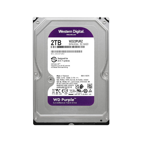 WD Purple Surveillance Hard Drive - 2TB - WD23PURZ – formonixuae